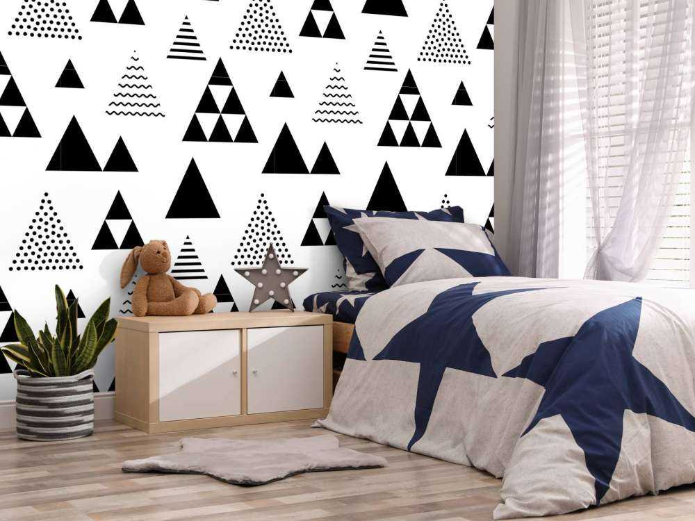 Trekanter i svart og hvitt