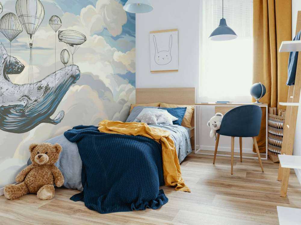 Varmluftsballonger med en hval