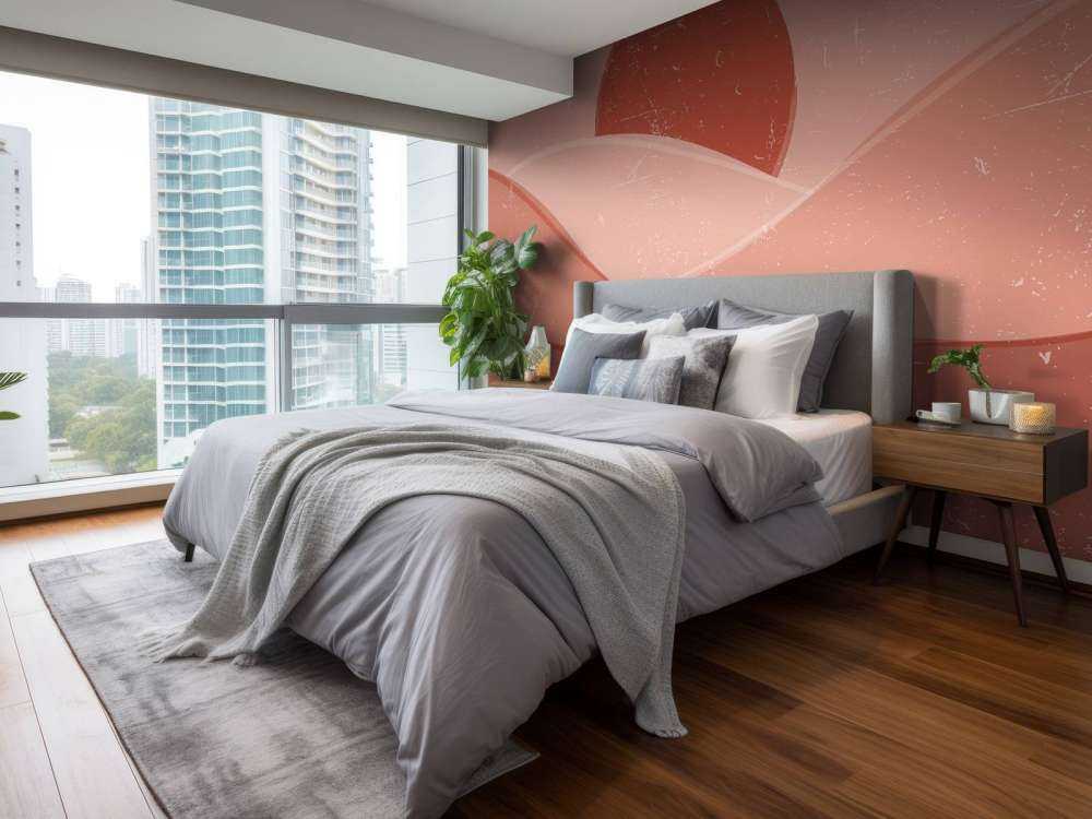 Røde bølger foran solen