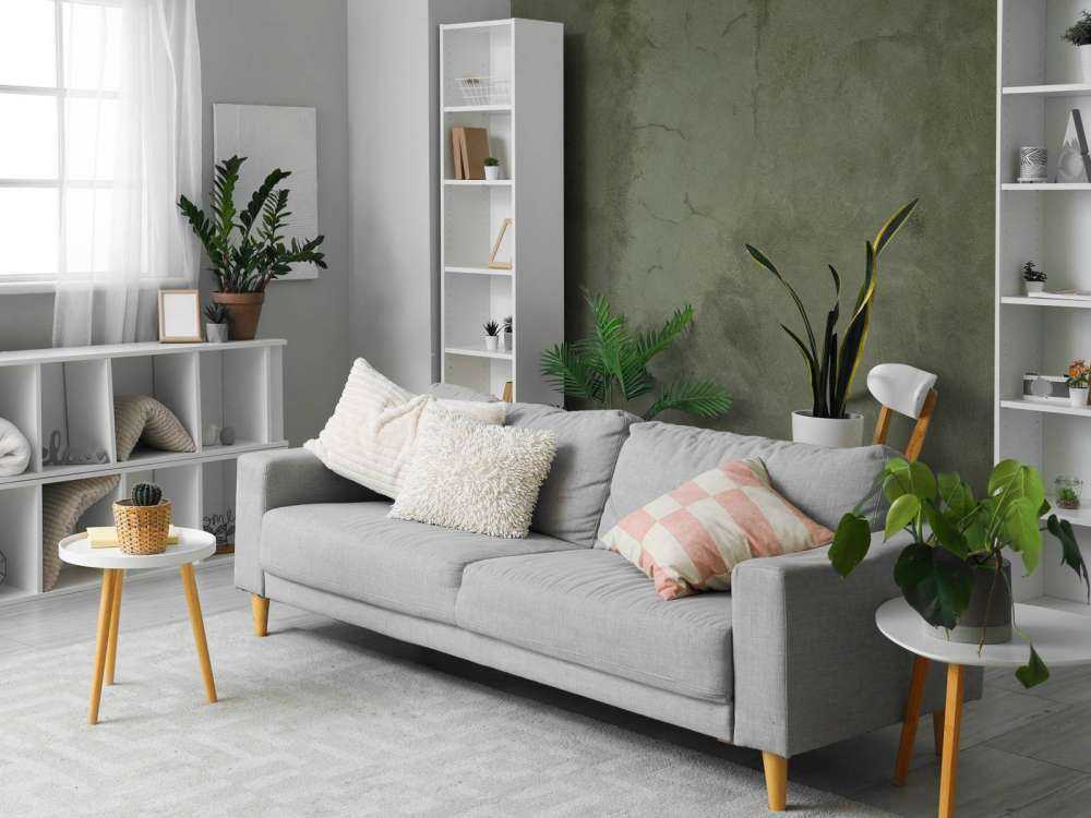 Grønn betong med sveiper sprekker