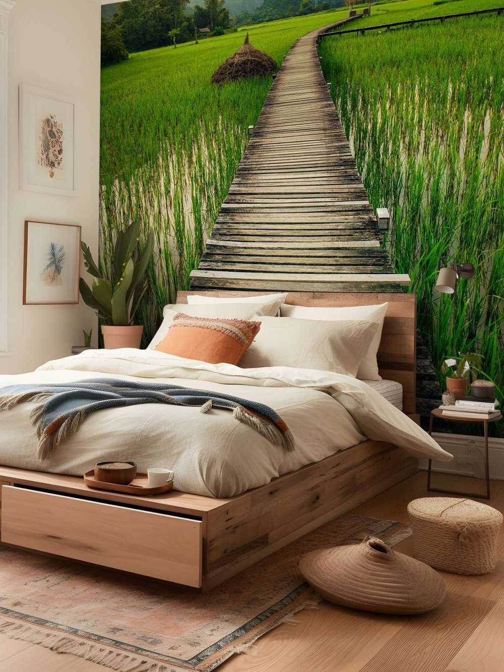 tretillatelse gjennom et risfelt