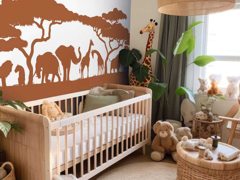 Silhouette safari dyrr, rustfarge