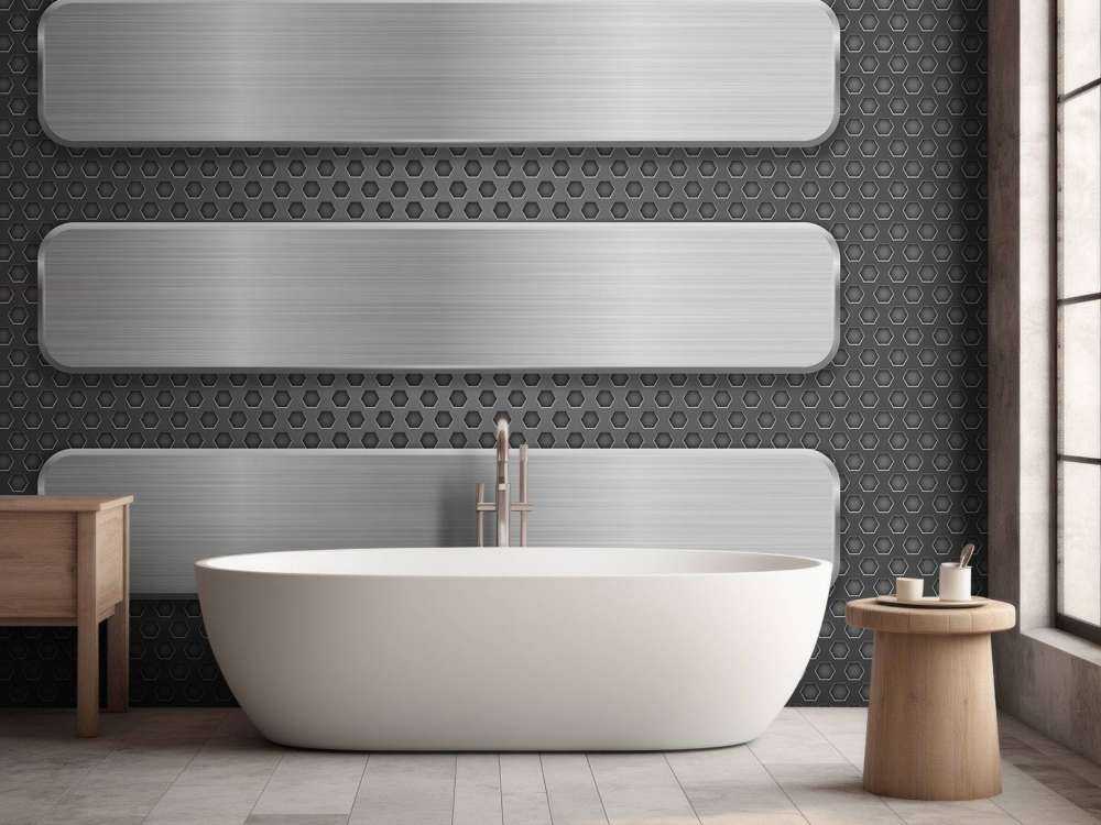 Metallbakgrunn med plater