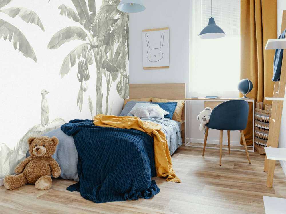 Små jungeldyr i grønt