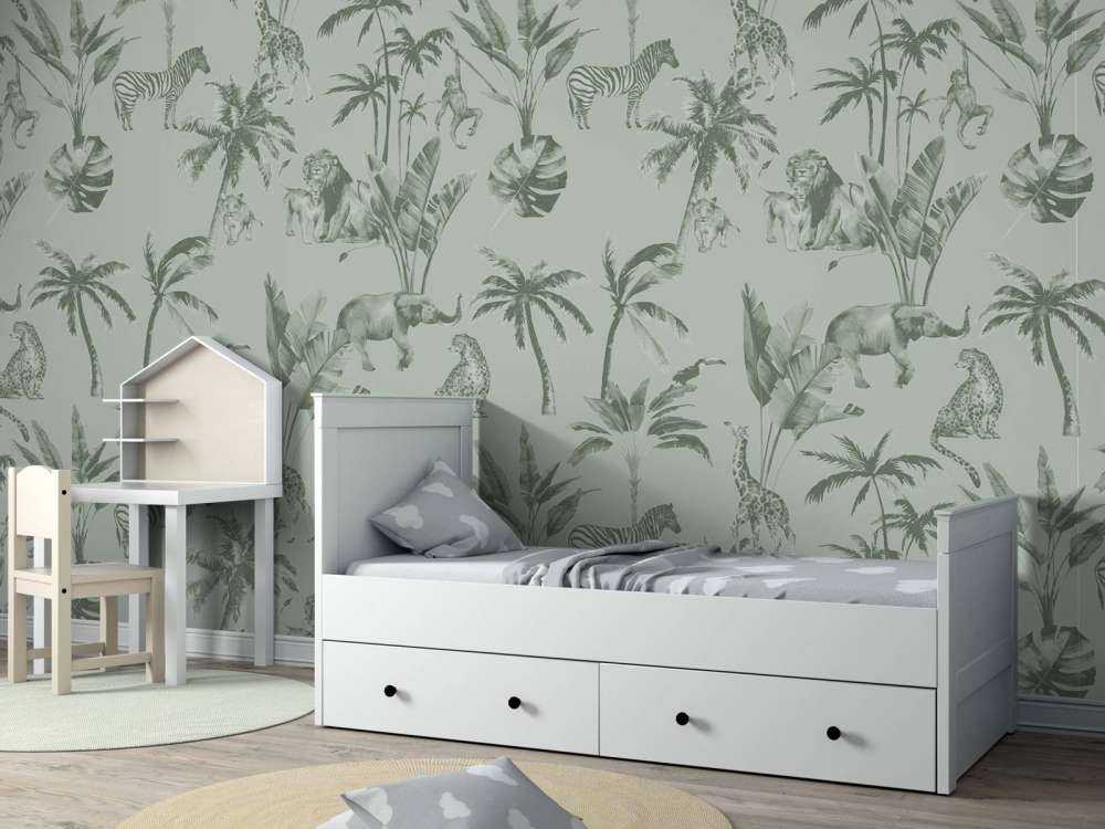 Dyrejungelmønster grønt