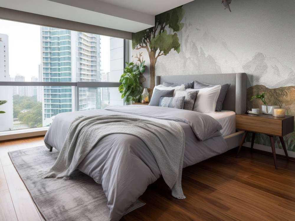 Skogsdyr nær et fjell