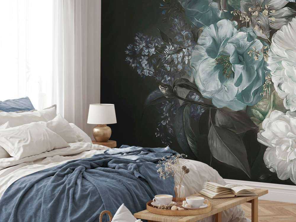 Bouquet med lilla blå