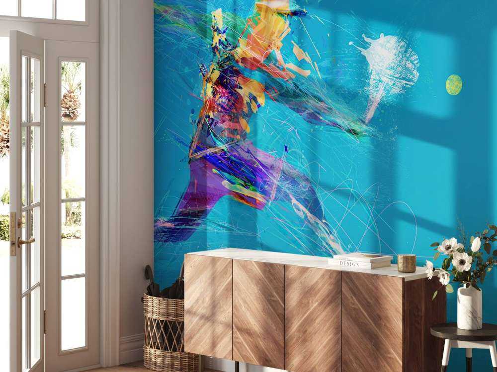Illustreret tennisspiller