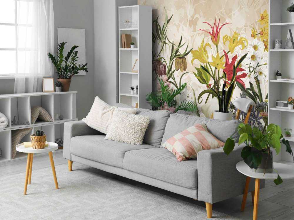 Forår Blomster - Varm Honning Beige