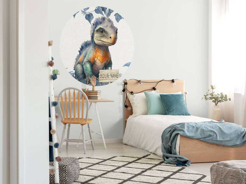 Baby ankylosaurus i den blå junglen