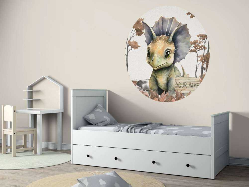 Baby triceratops i den taupefarvede junglen