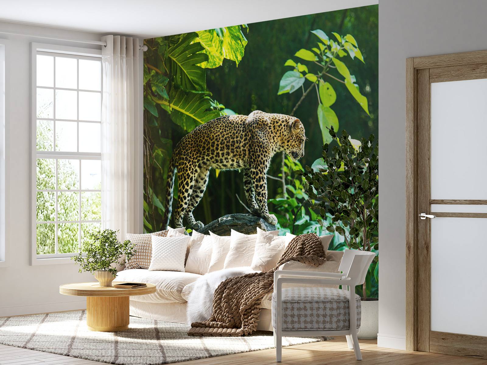 Leopard på en klippe