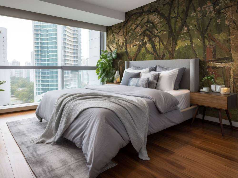 Bloeiende boom in een boomgaard