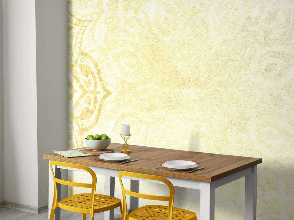 Gule og grå mandalas