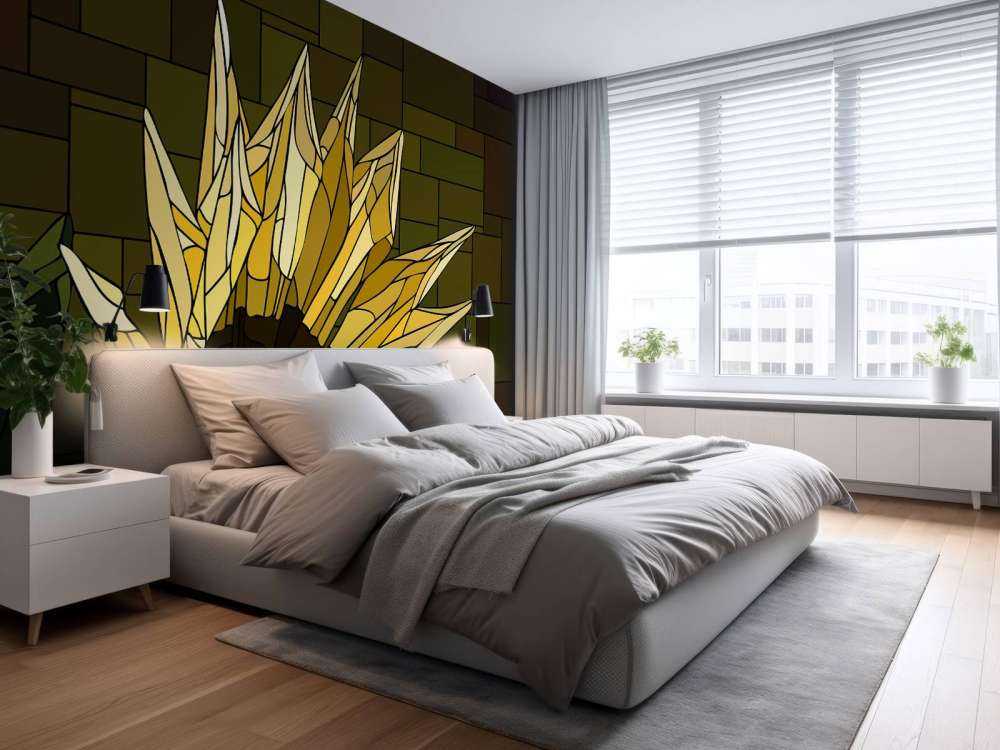 Gul gazania i blomst