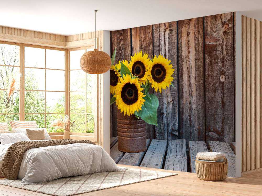 Vase med solsikker