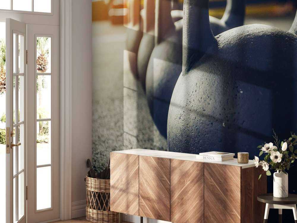 Række med kettlebells