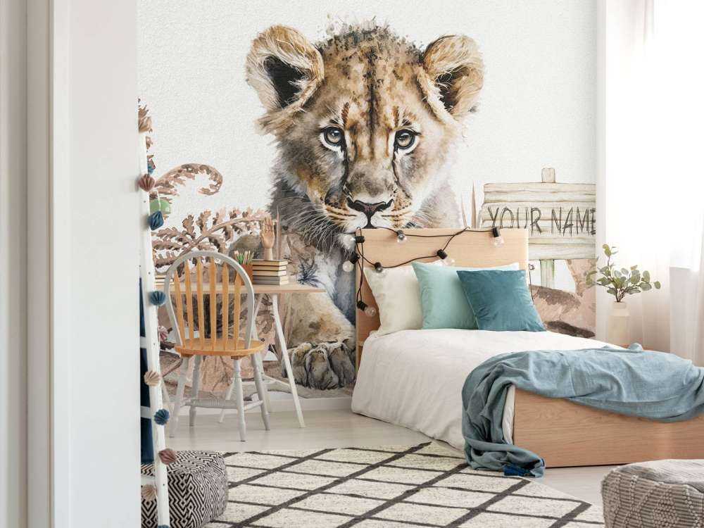 Løveunge i junglen taupe