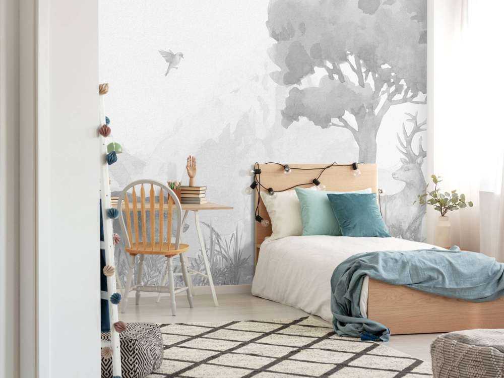 Skovens dyr i sort og hvidt