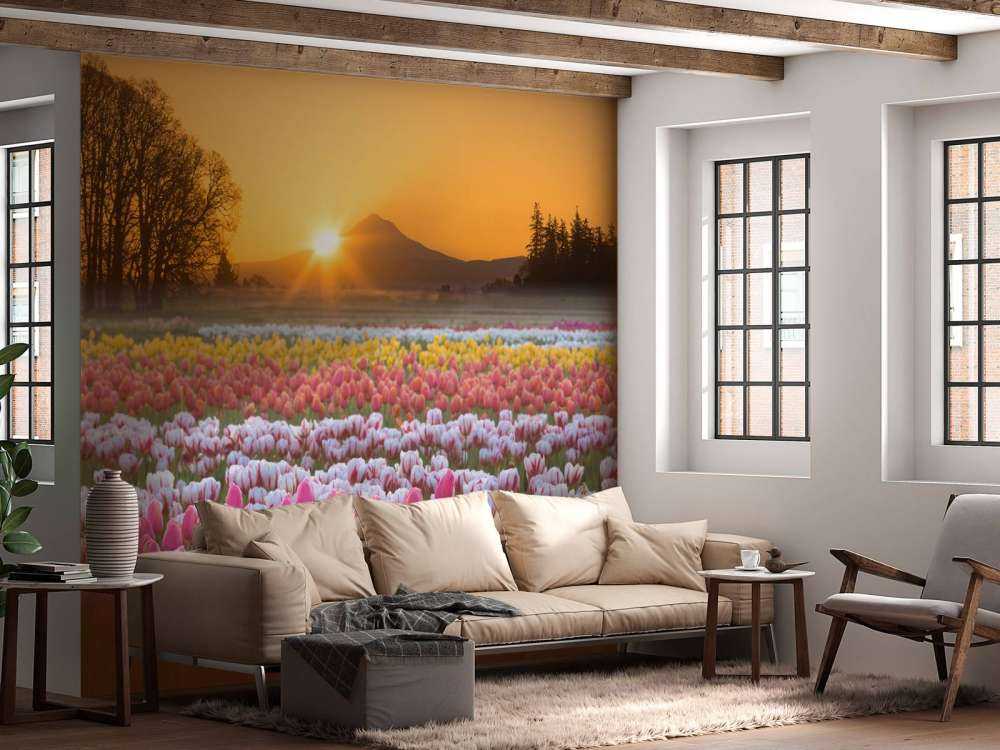 Farverig tulipanmark