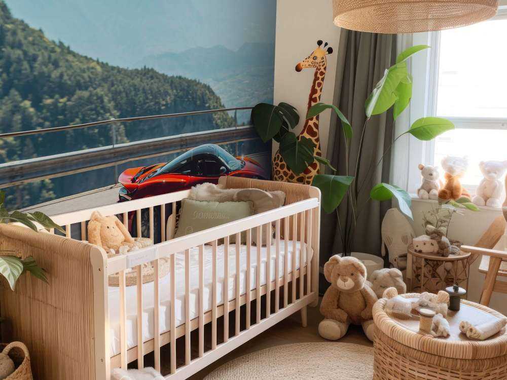 Ridande genom bergpanorama