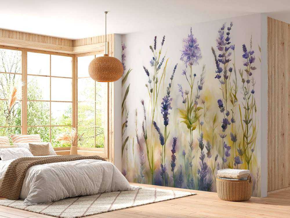 Lavendel Glänta Sömlös Pastell
