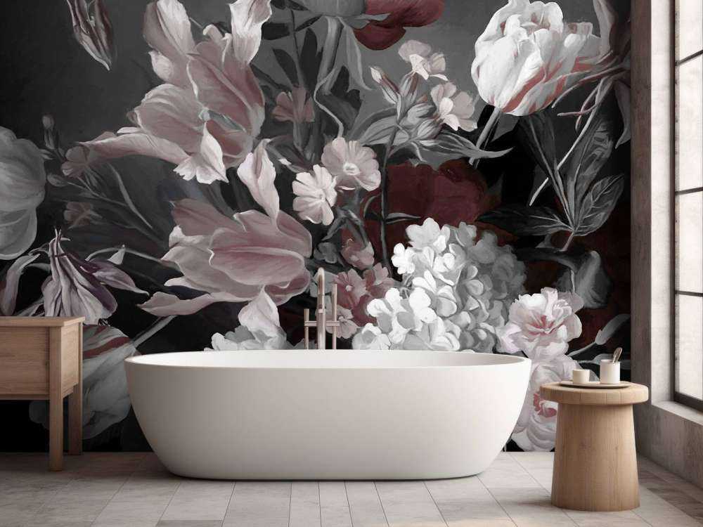 Bukett med röda tulpaner