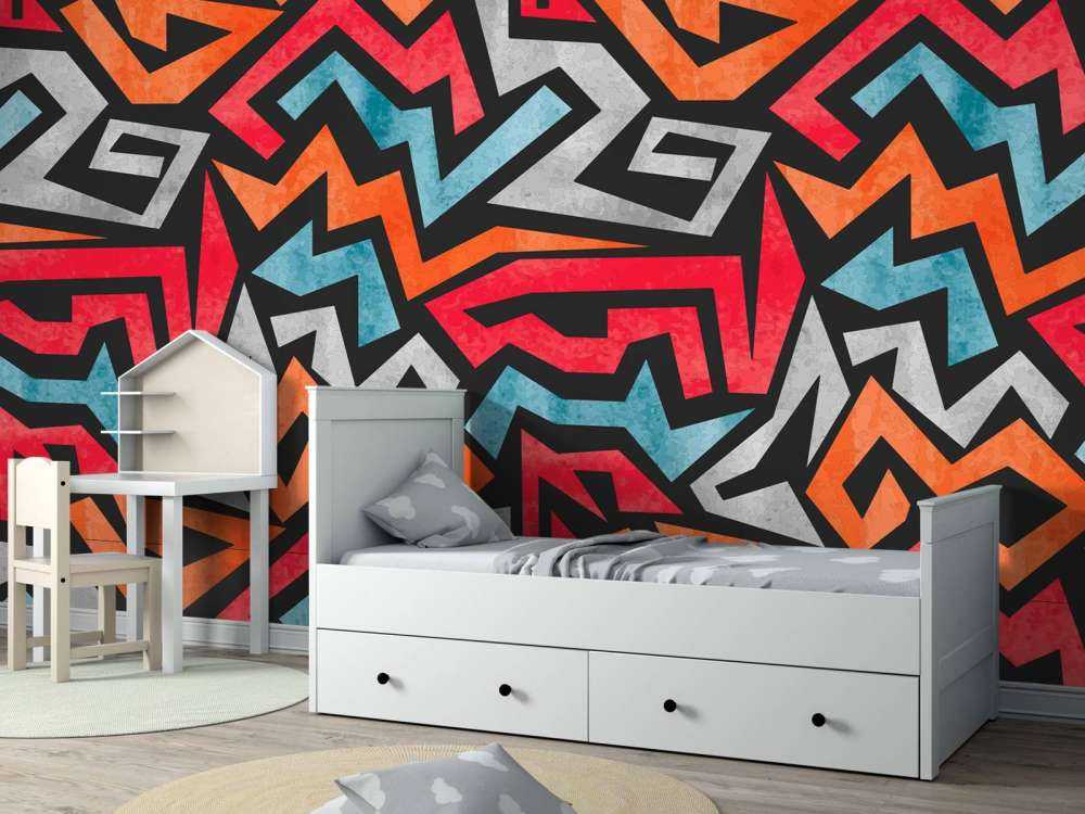 Färgglatt grafiskt tryck