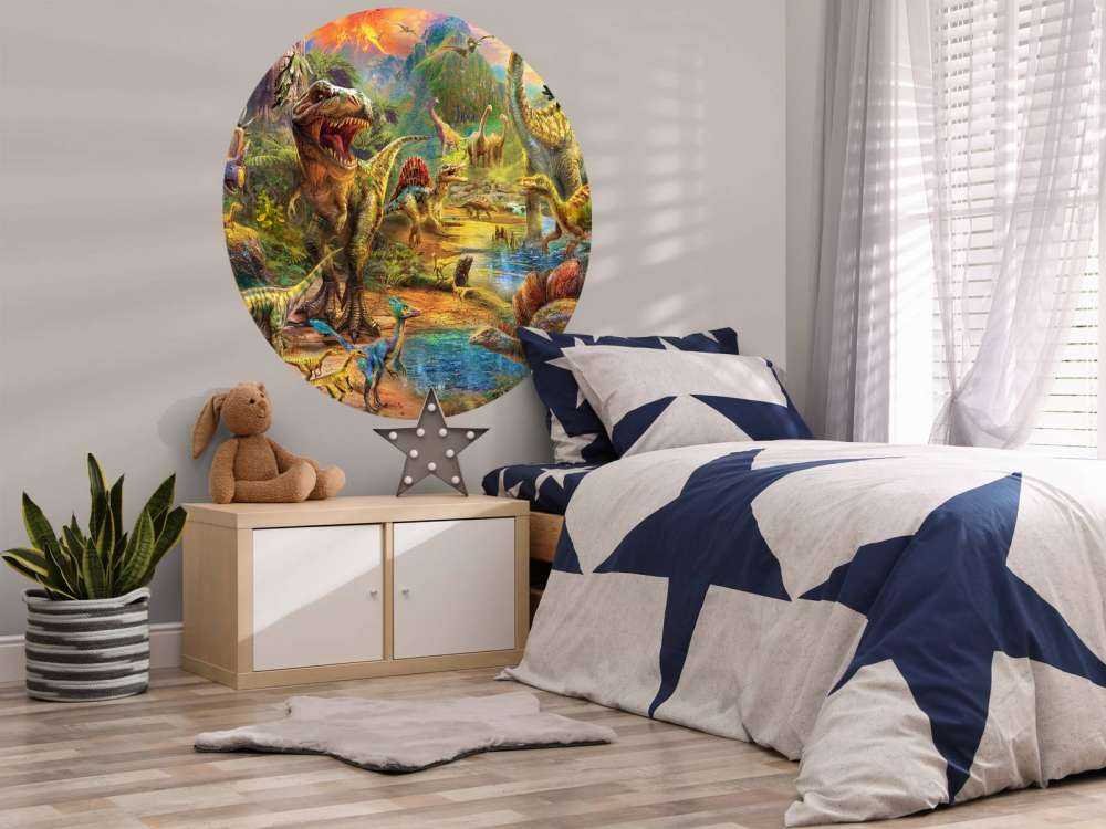 Landscape of dinosaurs