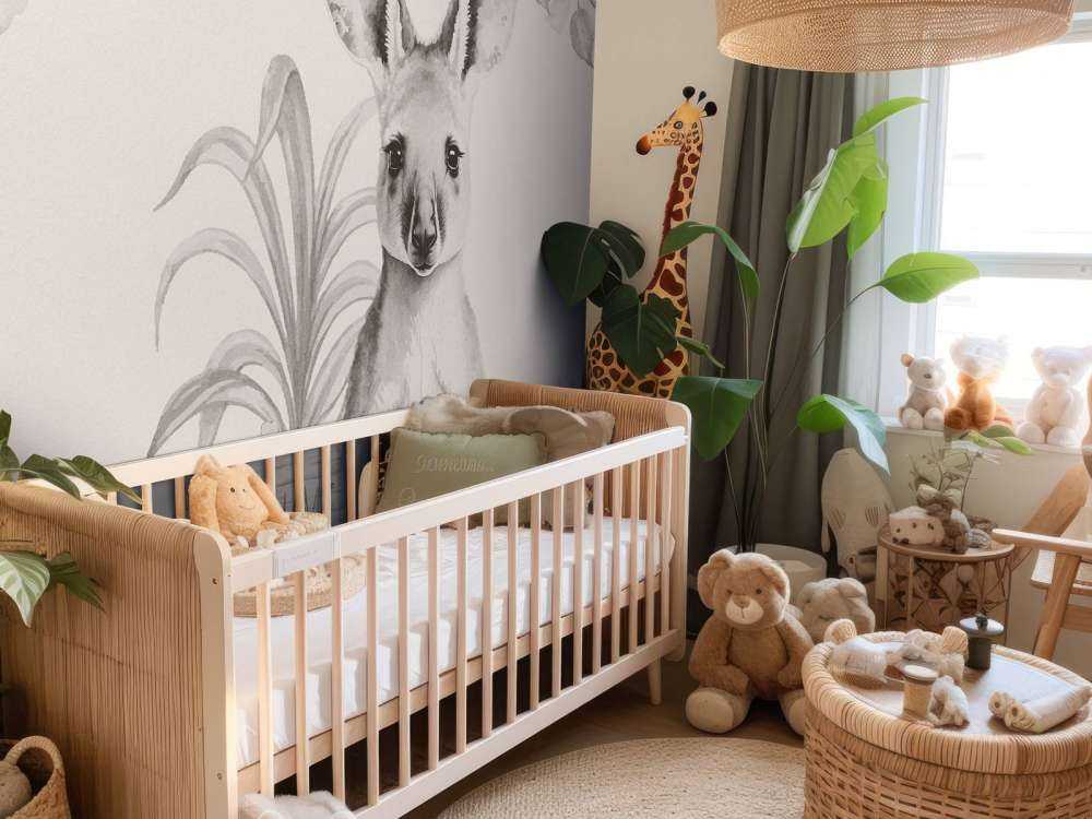 Känguruunge i djungeln beige