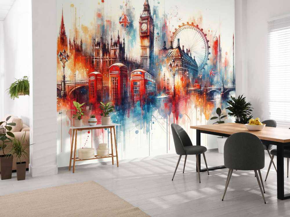 Akvarell London Skyline