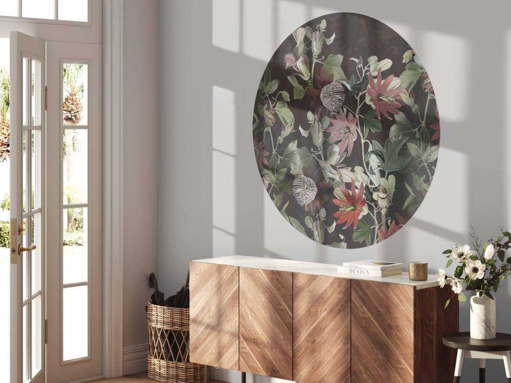 Sju fåglar i förtrollad lövverk - Midnatt blomma