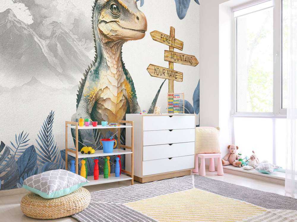 Baby velociraptor i den blåa djungeln