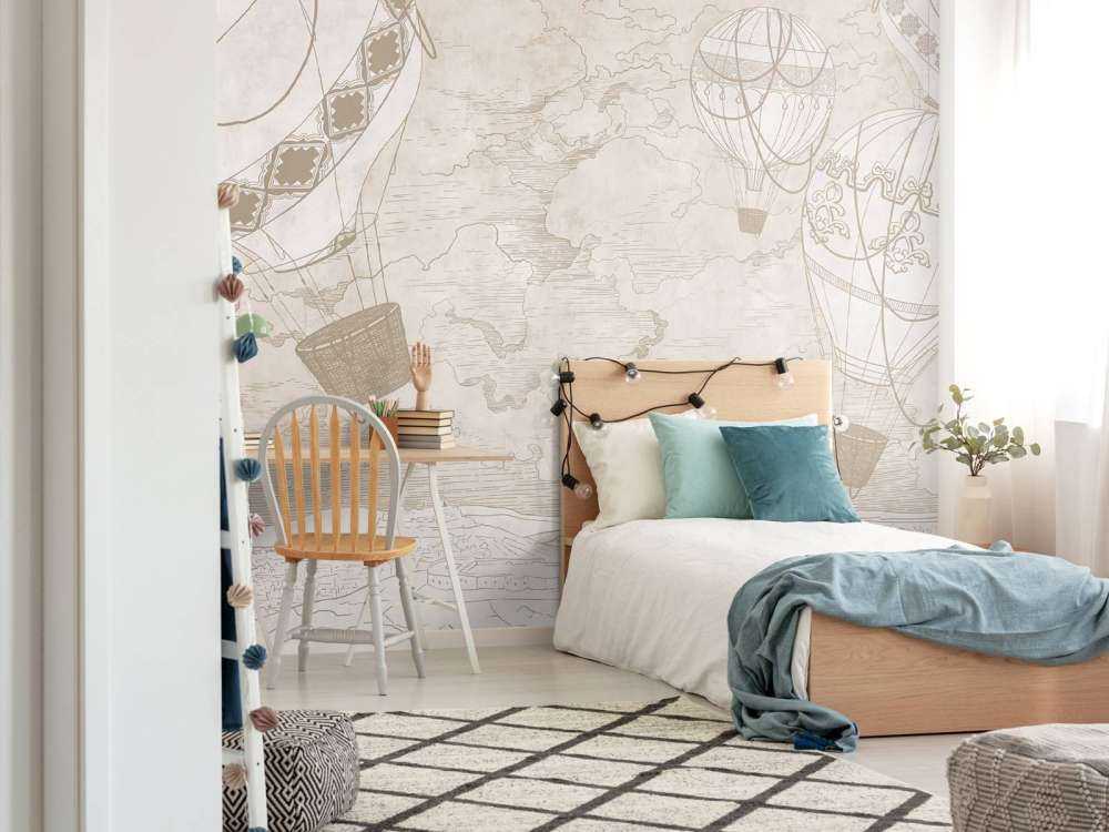 Varmluftsballonger över staden