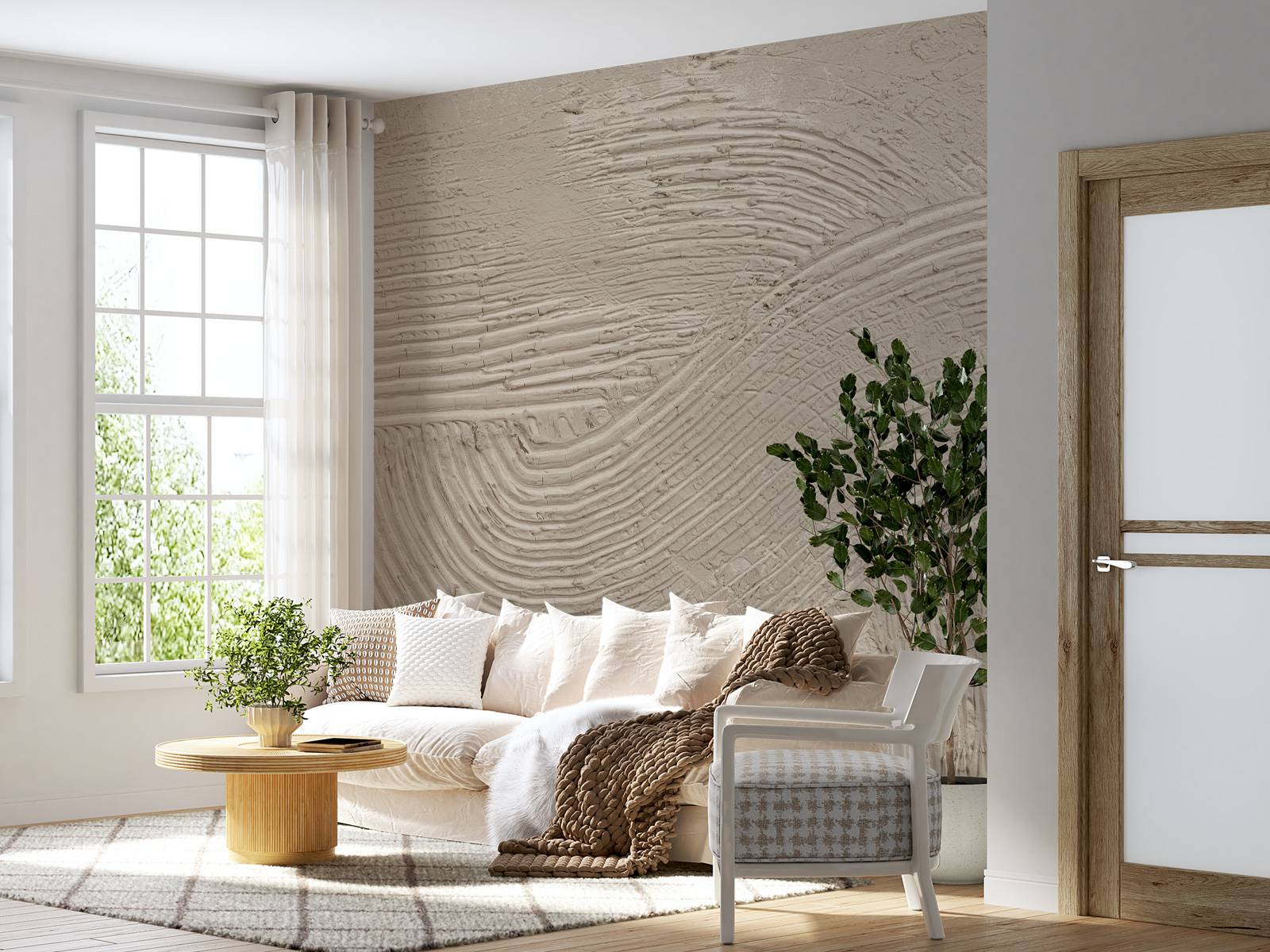 Texturerade linjer i linne