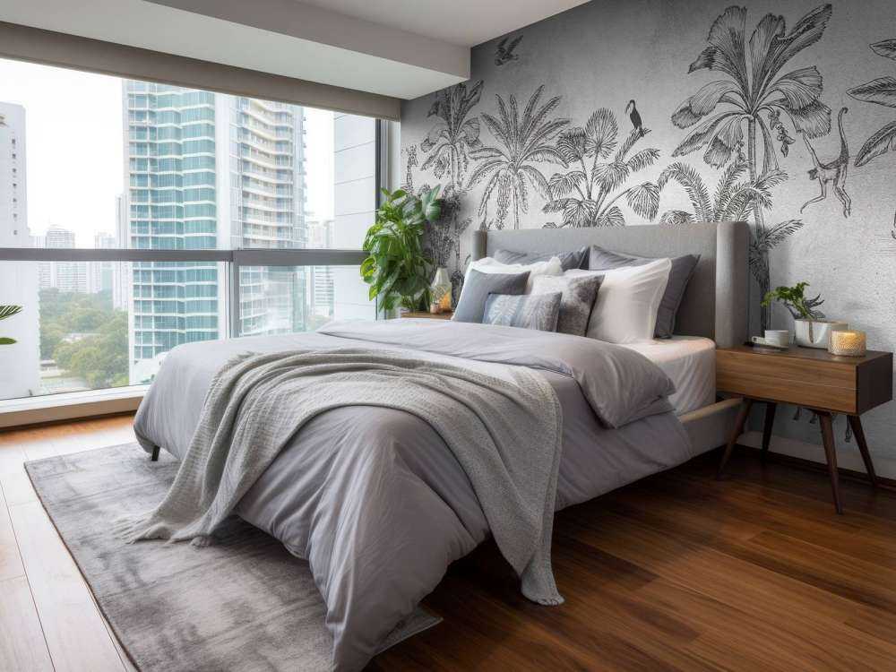 Tropiska djur djungel grå