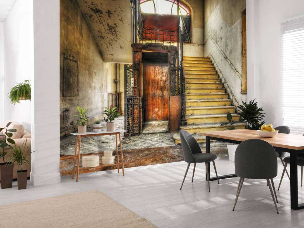 Övergiven hotellobby