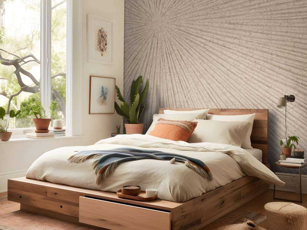 Struktur med linjer Sun i beige