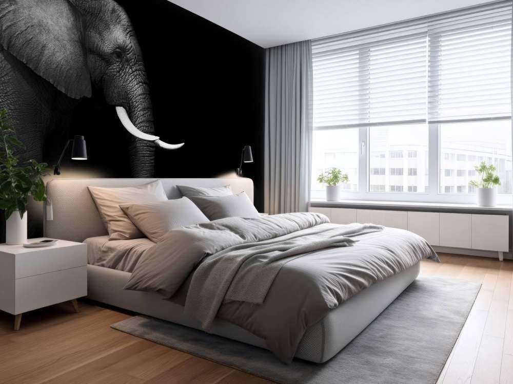 Elefant på gräs