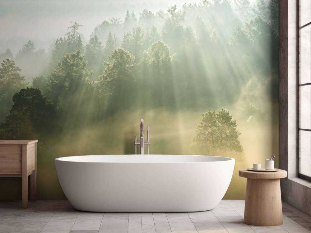 Soluppgång mellan kullarna