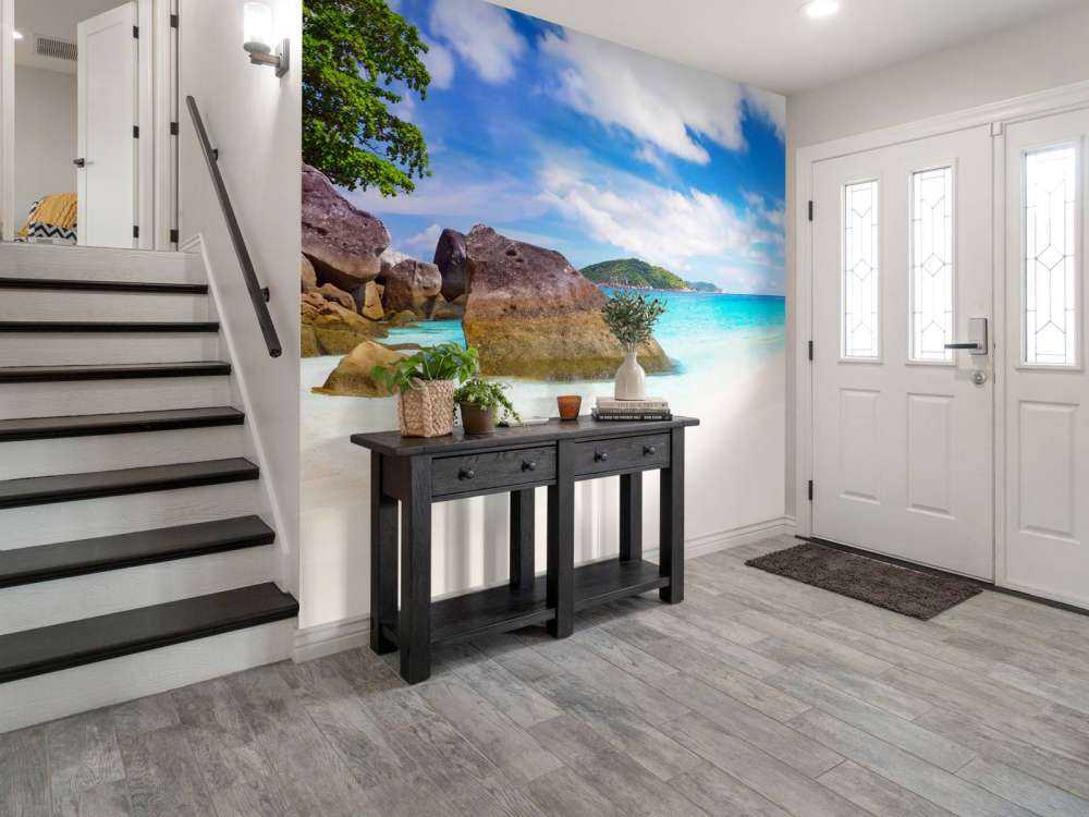 Panorama- foto av en tropisk skog