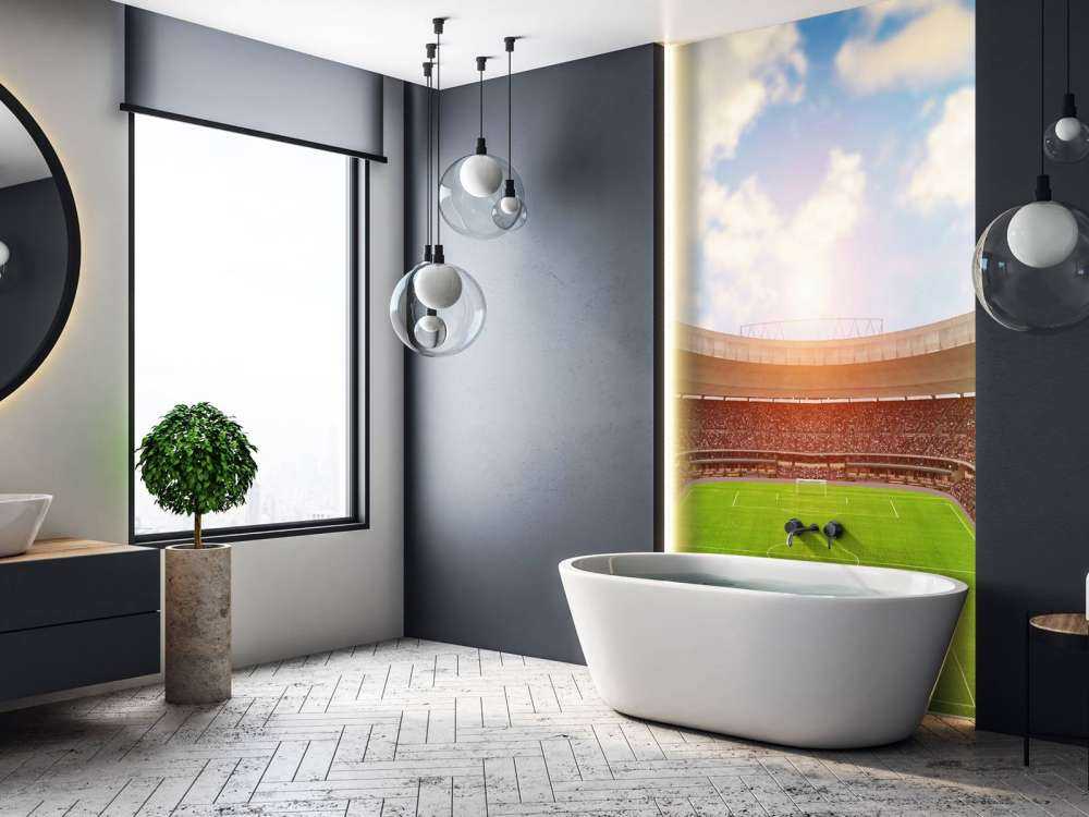 Fylld fotbollsstadion