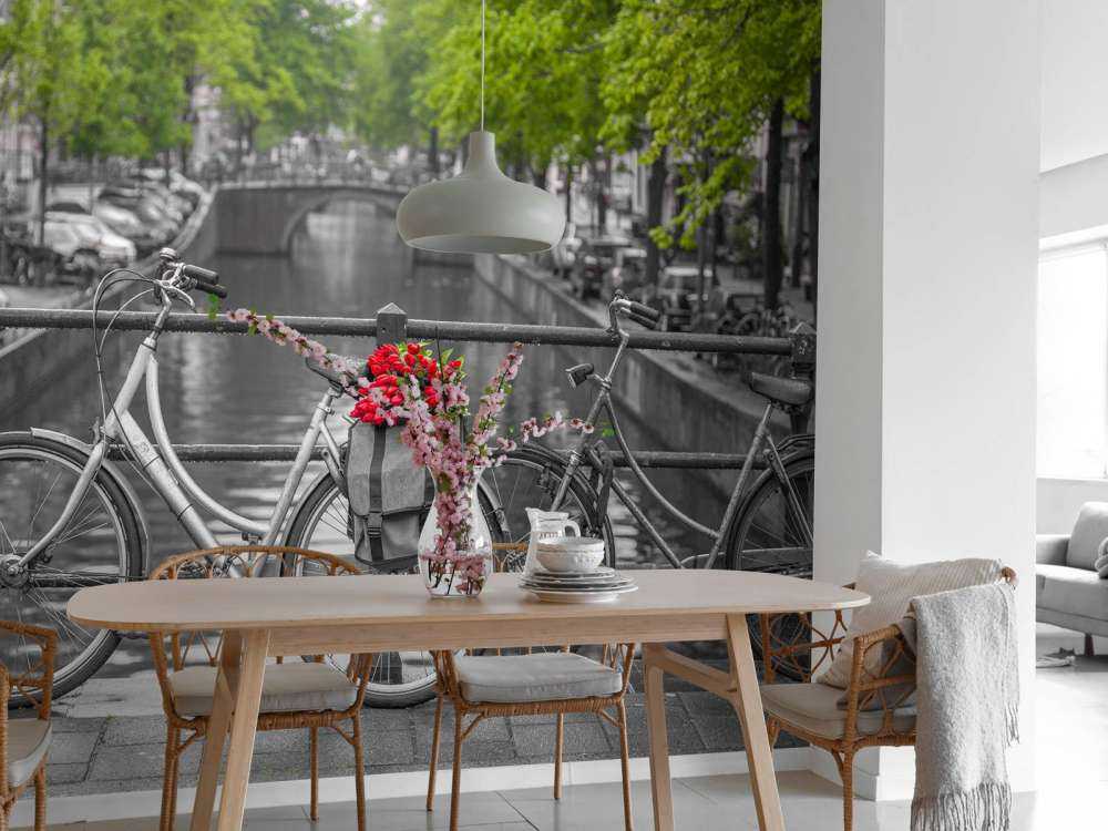 Cykel med blommor