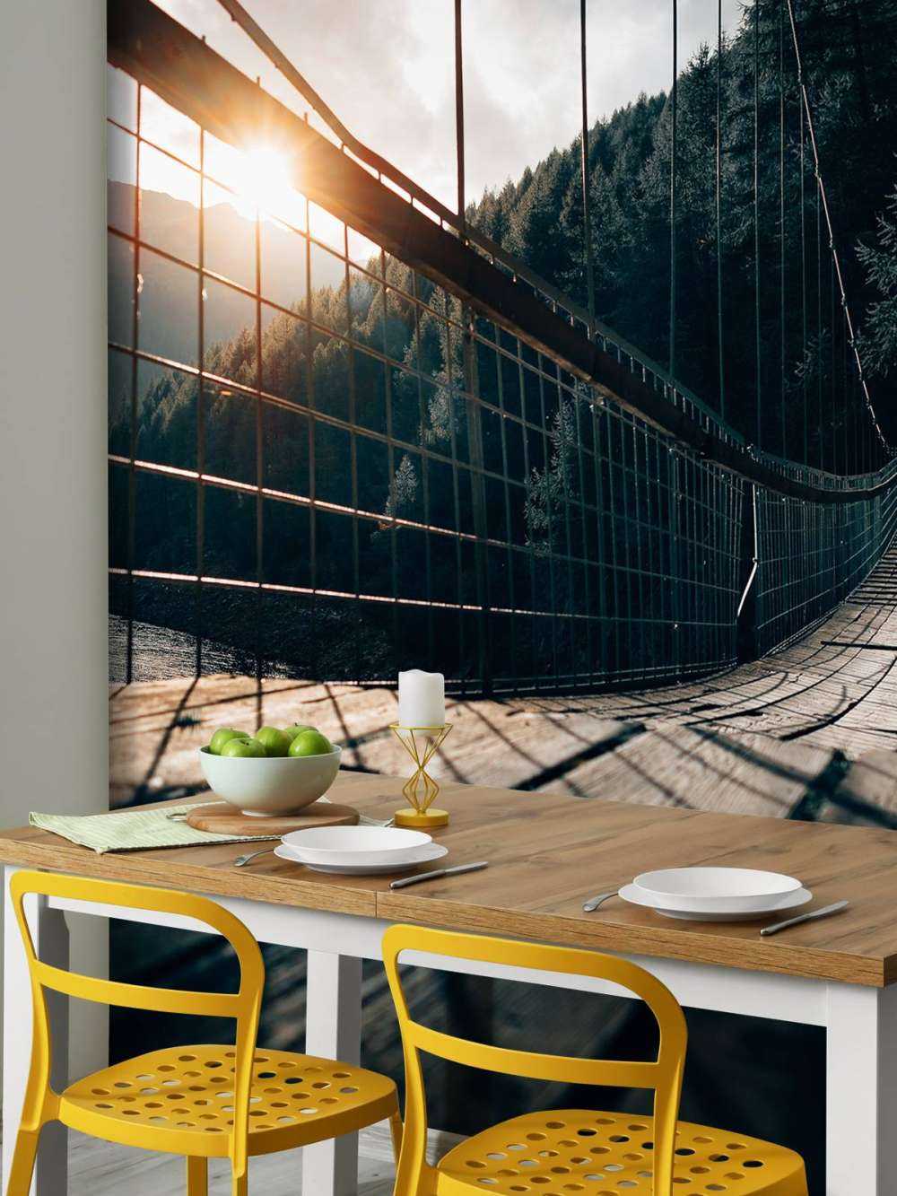 Hängbrygga av stål