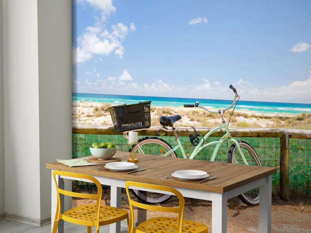 Cykel vid stranden