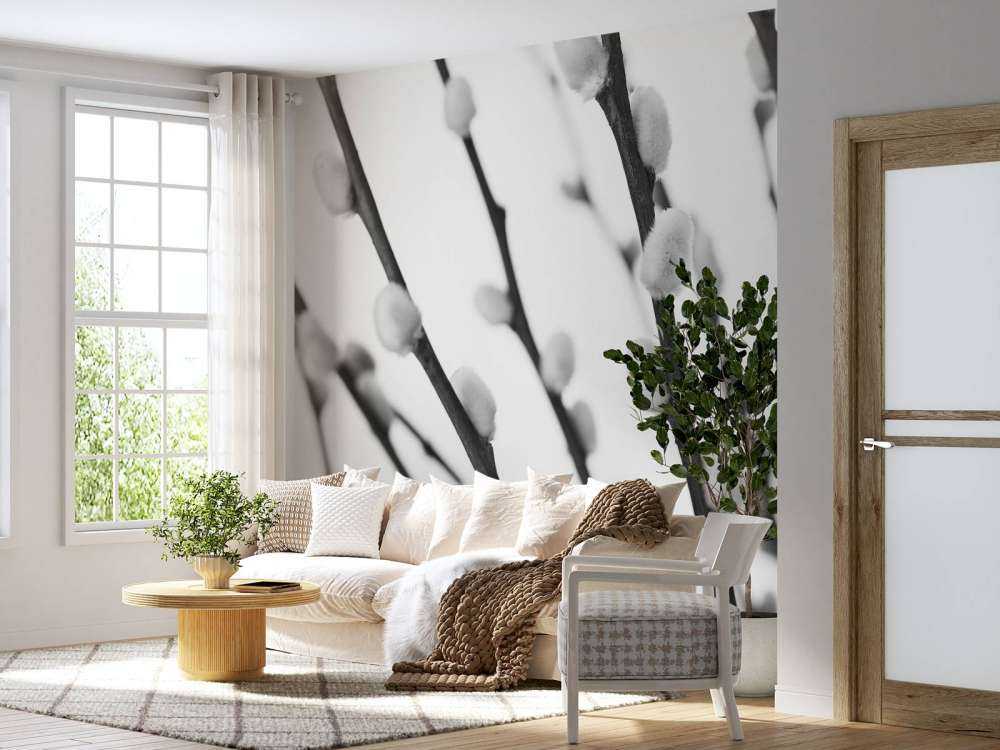 Skogspil i svart och vitt