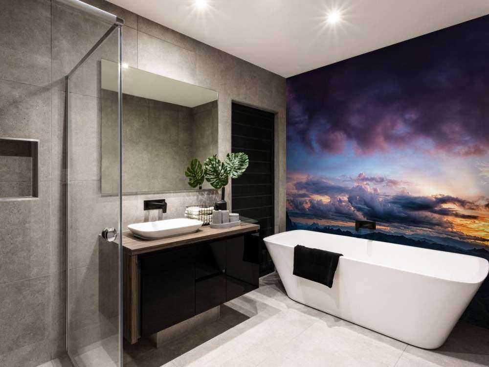 Solnedgång över ett berg