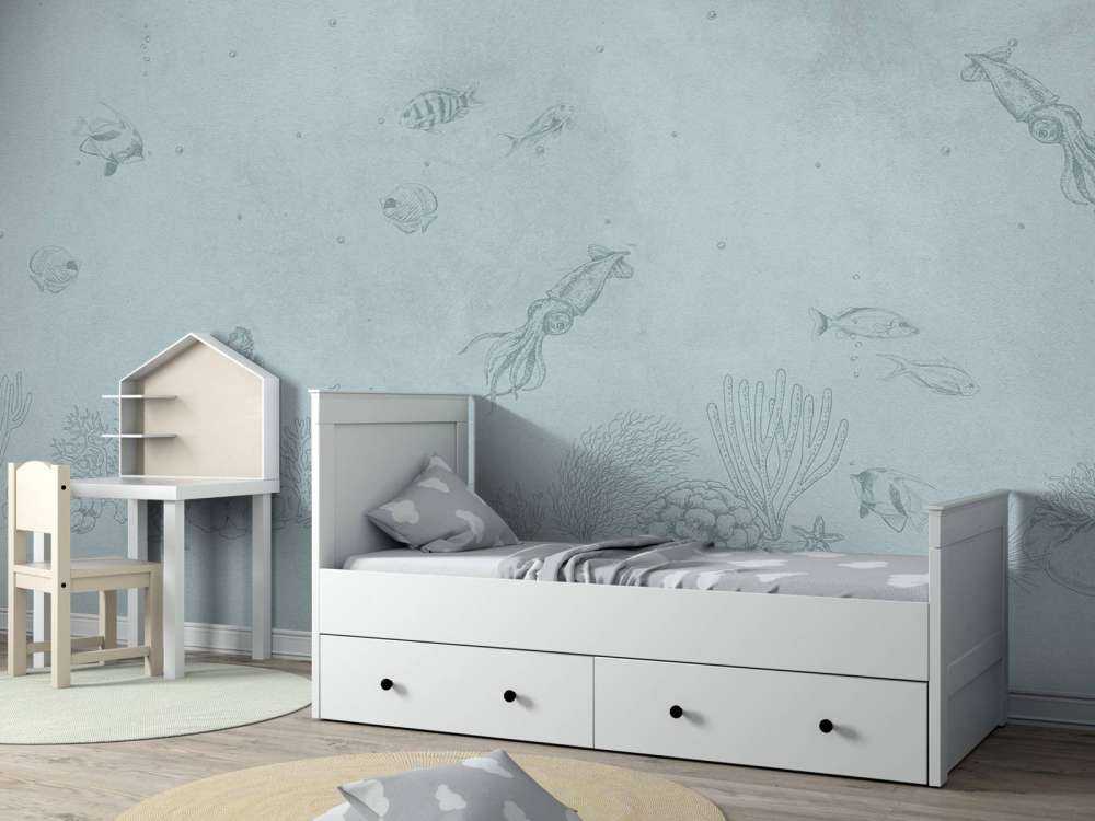 Bläckfiskar havsblå