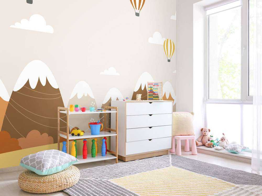 Varmluftsballonger med berg