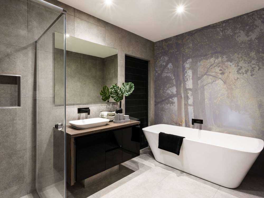 Mimmig väg med träd